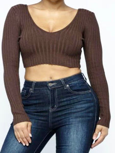Cocoa Cropped Top