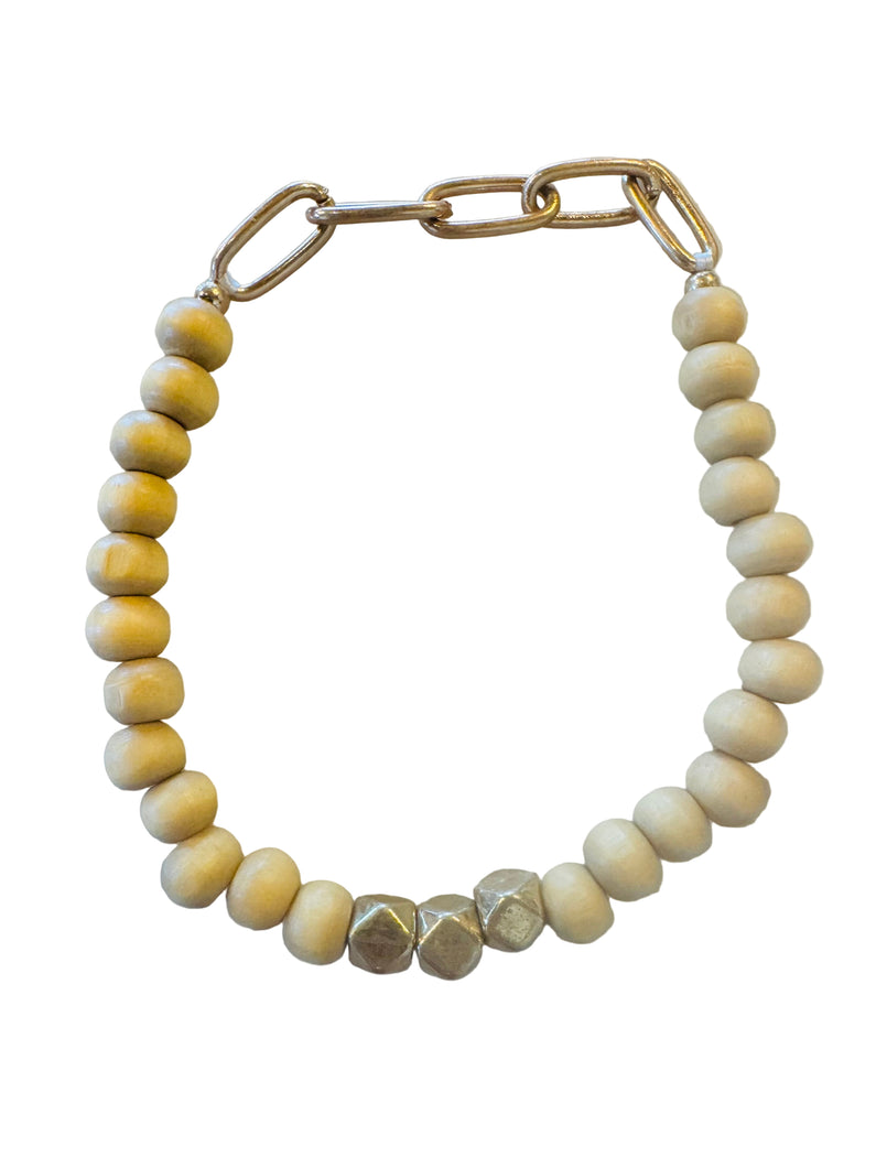 Natural Wood Stretch Bracelet