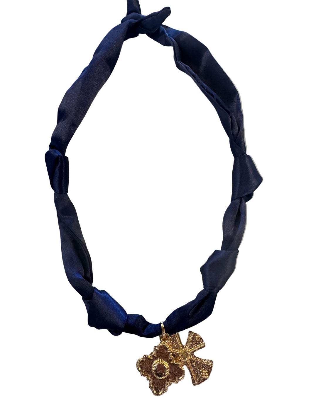 Navy Cross Necklace