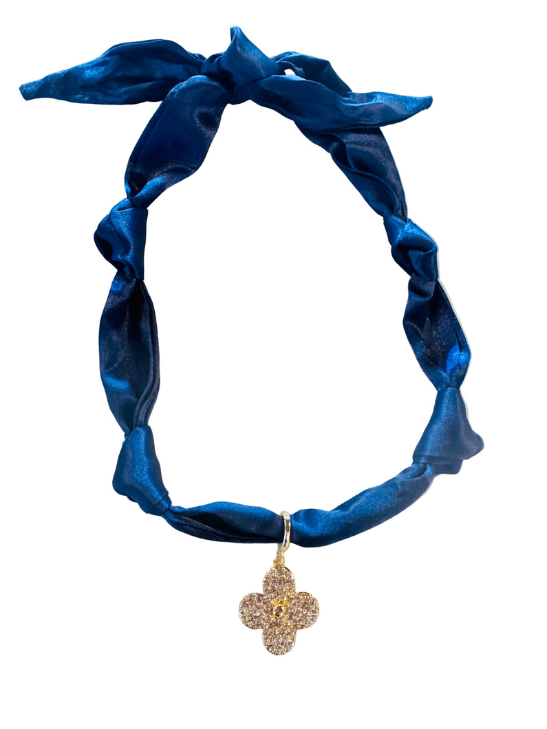 Sparkle Flower Bandana Necklace