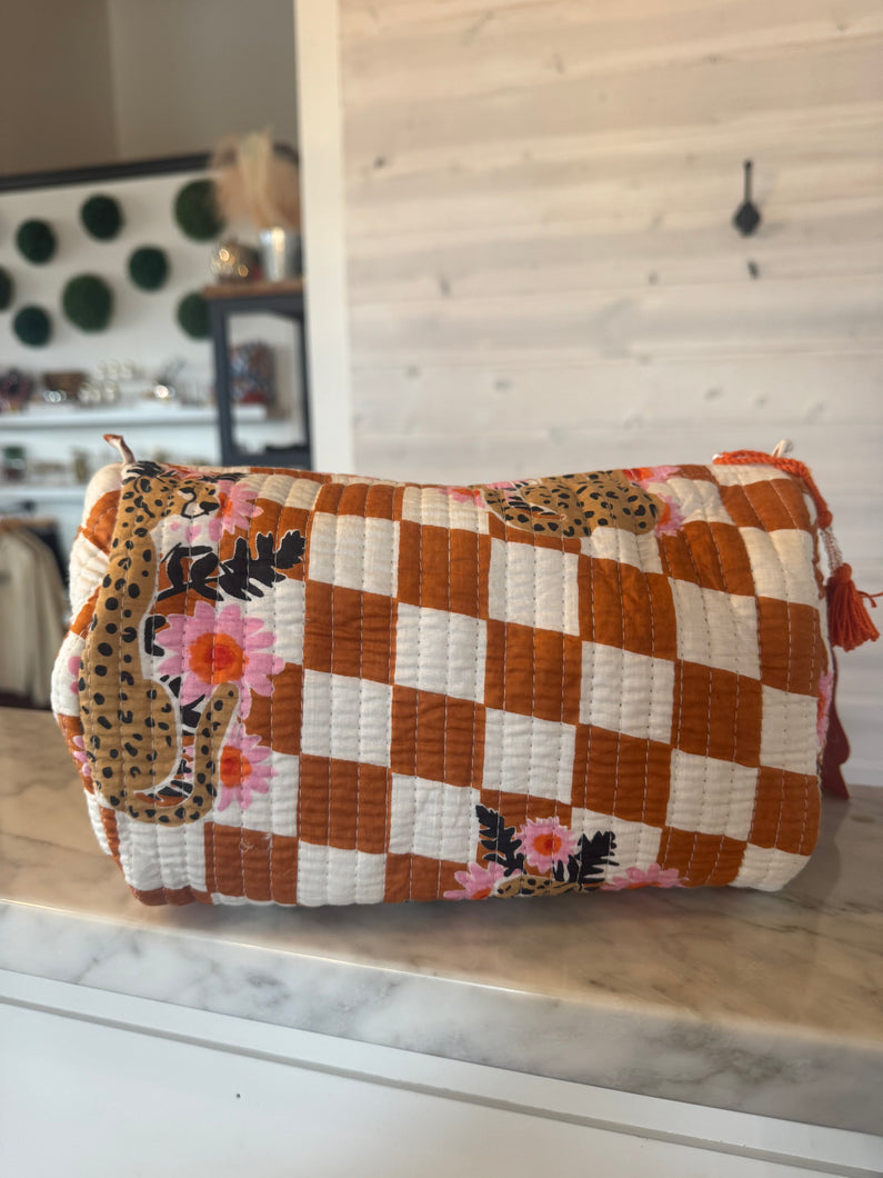 Cheetah Makeup Bag