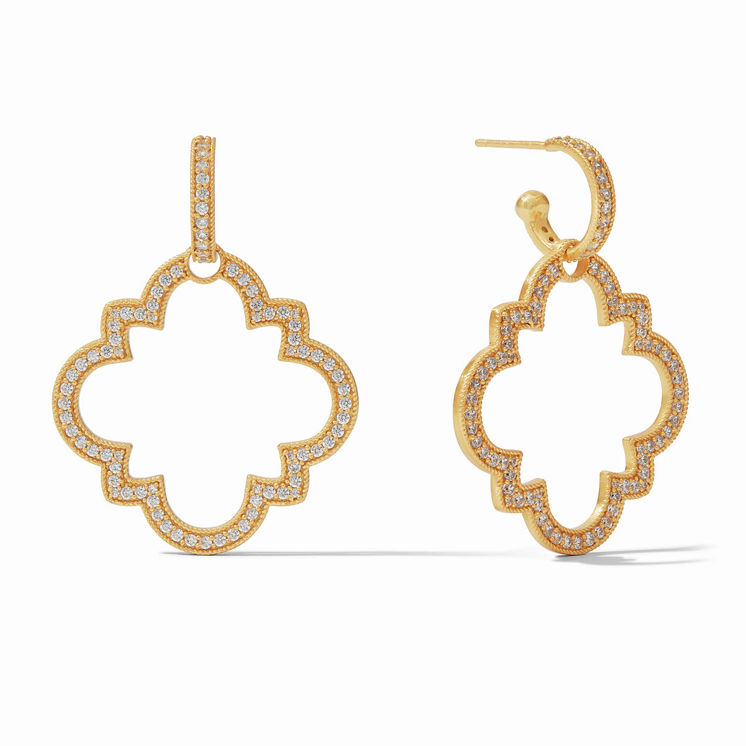 JV Odette Statement Hoop & Charm Earring