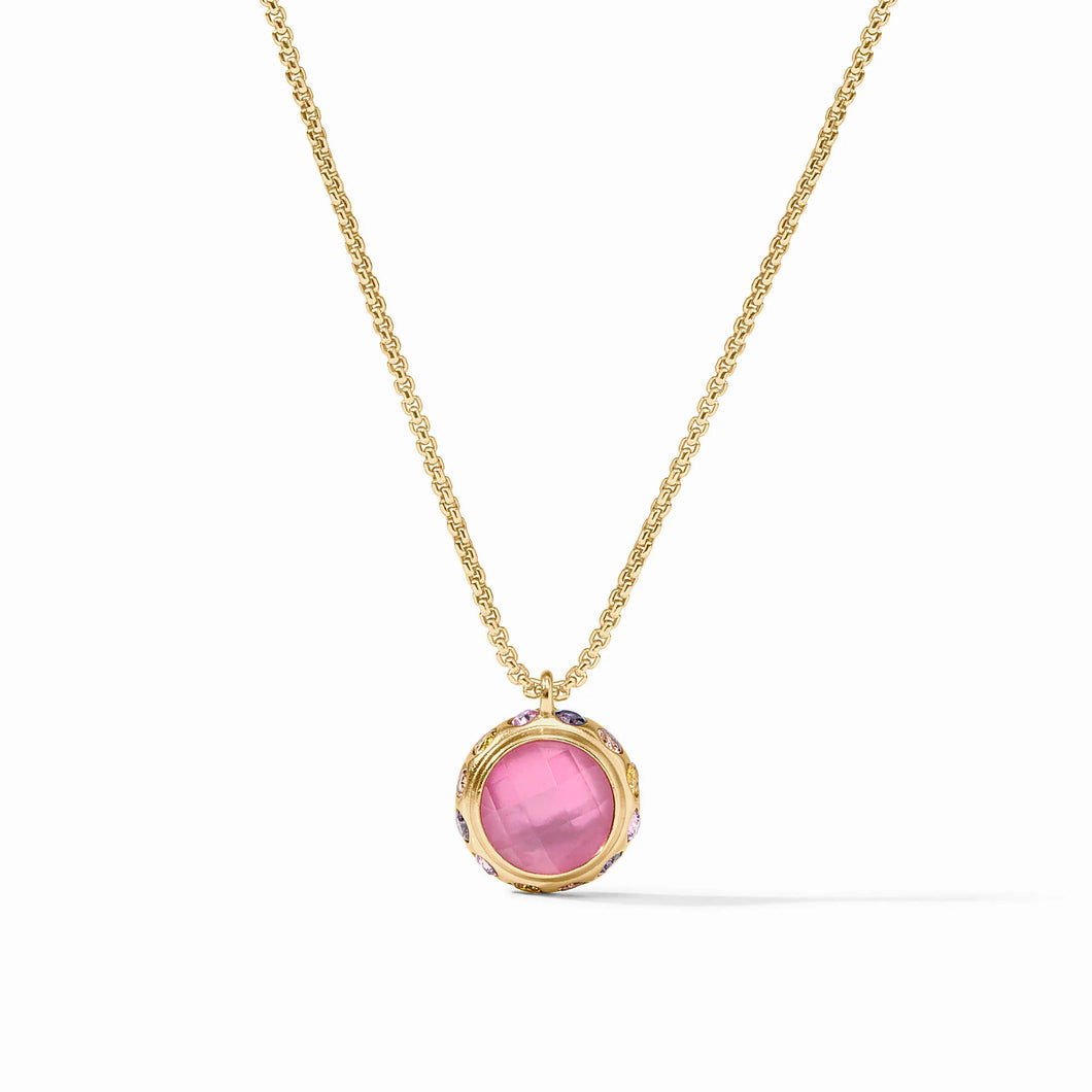 JV Rainbow Delicate Necklace: Pink
