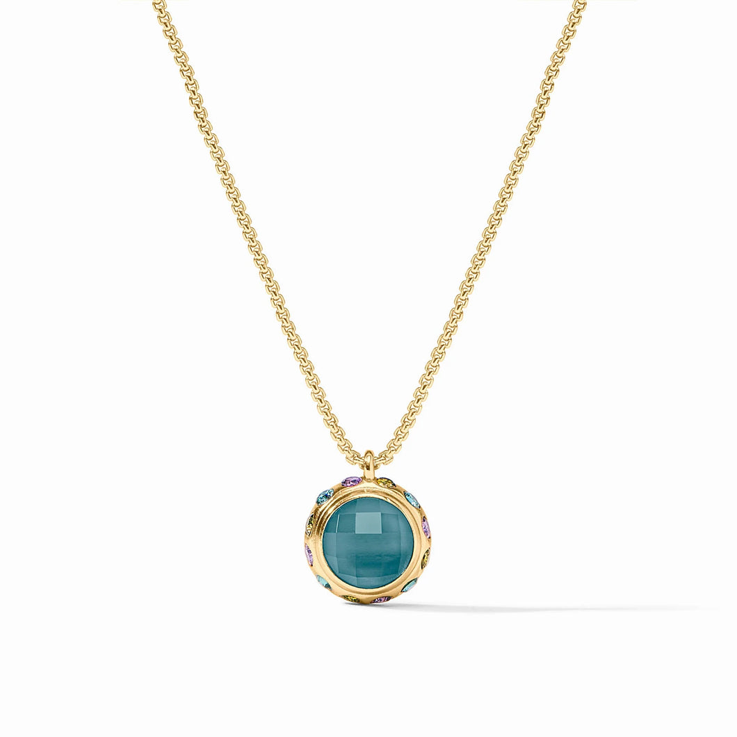 JV Rainbow Delicate Necklace: Blue
