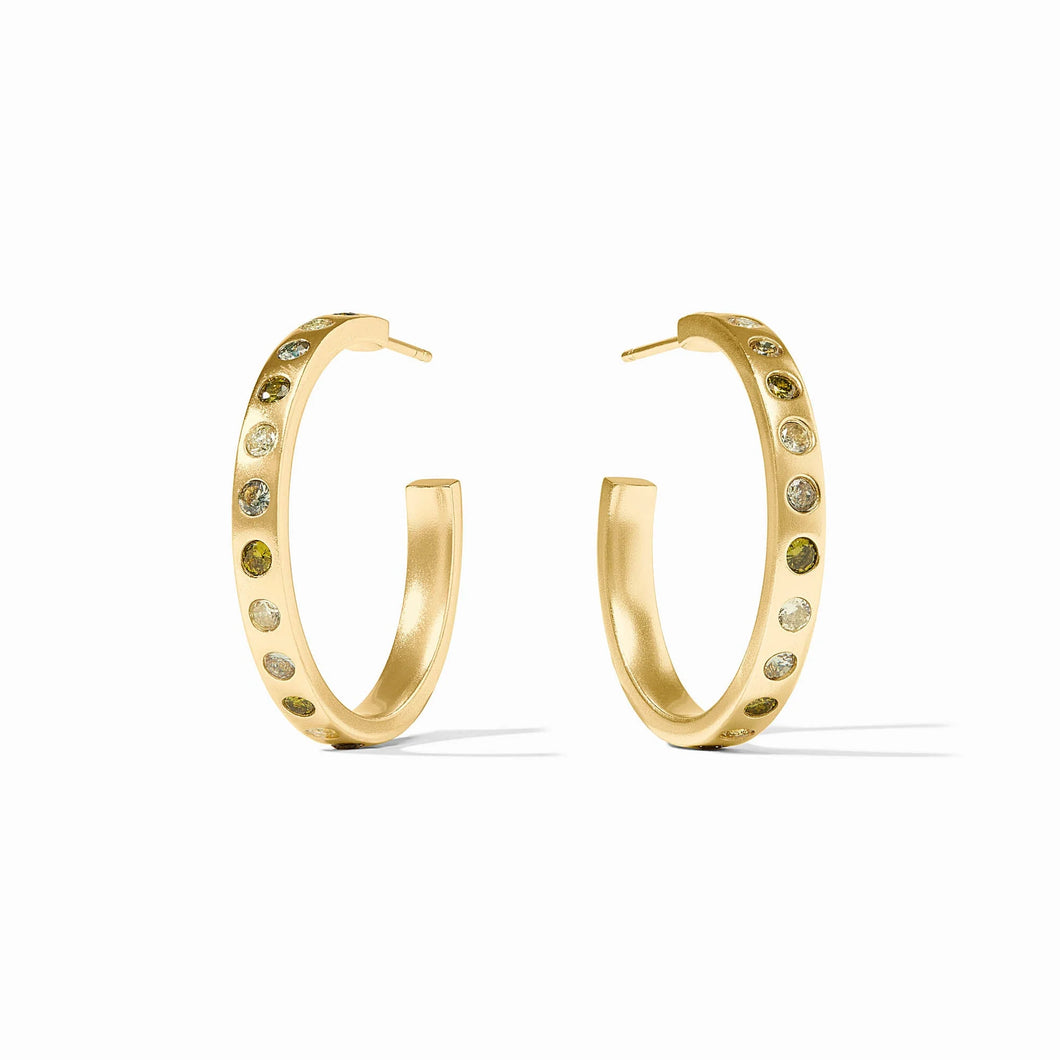 JV Rainbow Jade Hoop: Medium