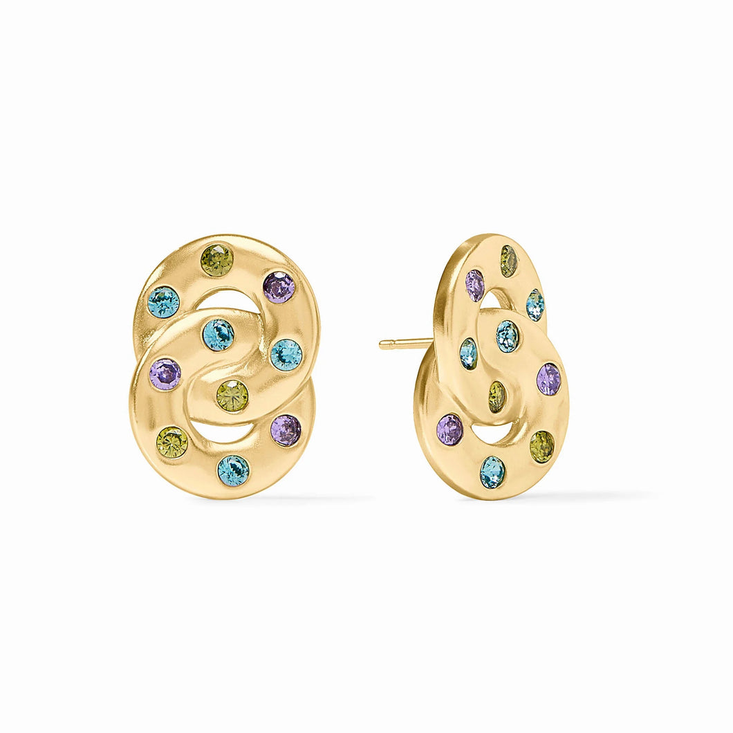JV Rainbow Infinity Earring: Blue