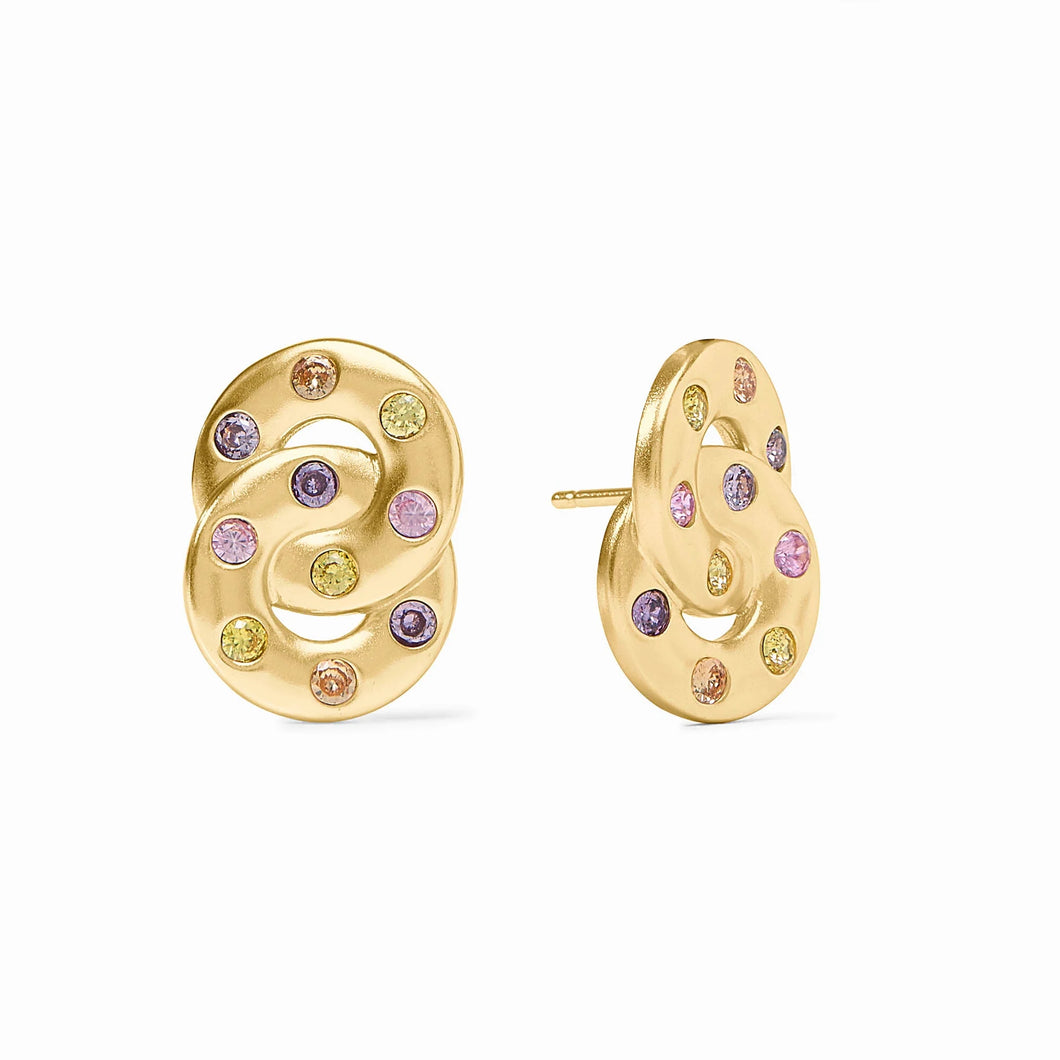 JV Rainbow Infinity Earring: Pink
