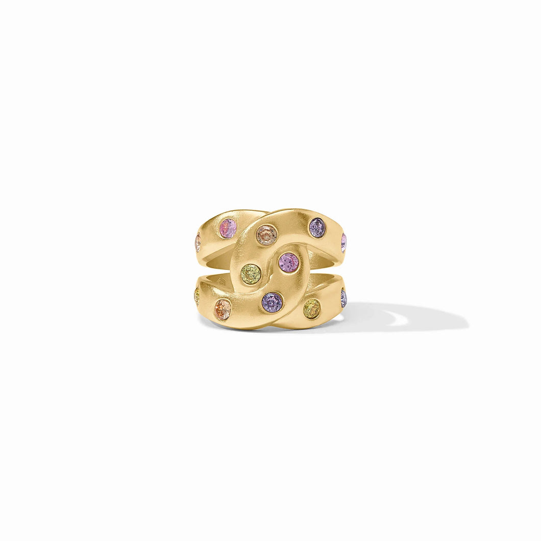 JV Rainbow Pink Dawn Infinity Ring: Size 7