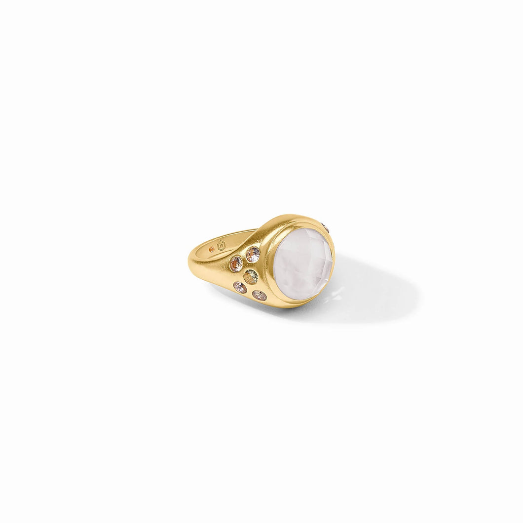 JV Rainbow Clear Statement Ring: Size 7