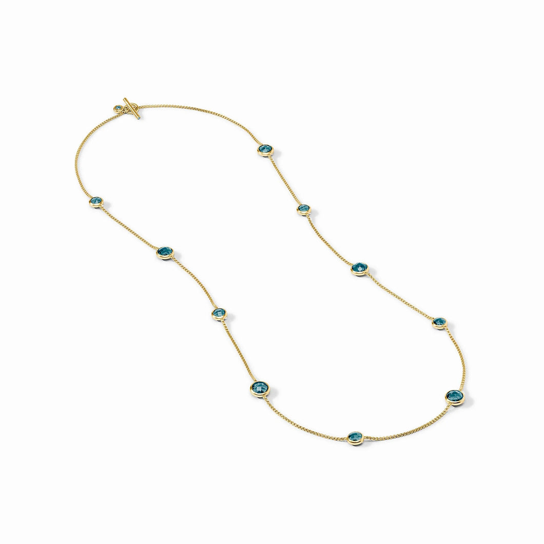 JV Rainbow Station Necklace: Montana Blue