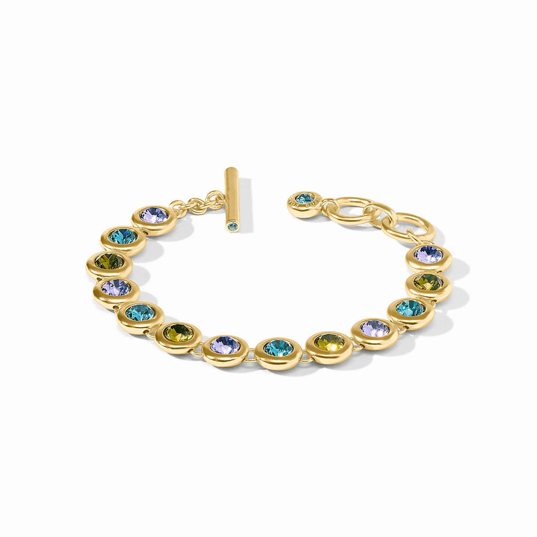 JV Rainbow Tennis Bracelet: Blue