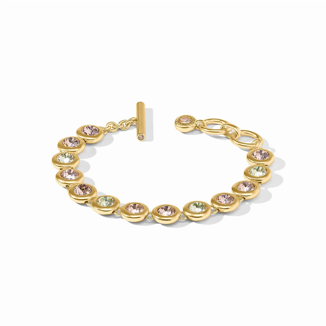 JV Rainbow Tennis Bracelet: Champagne