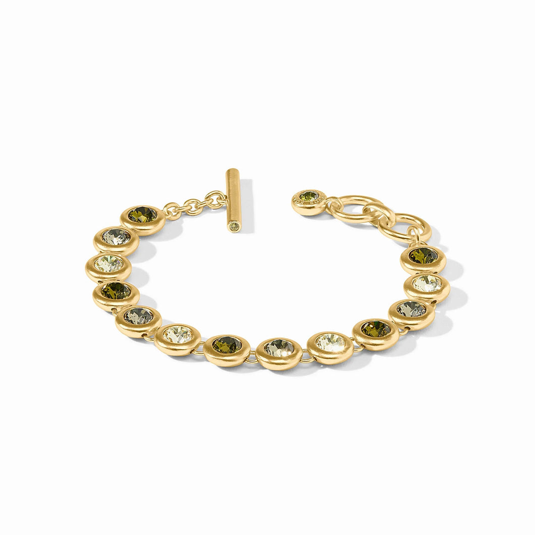 JV Rainbow Tennis Bracelet: Jade