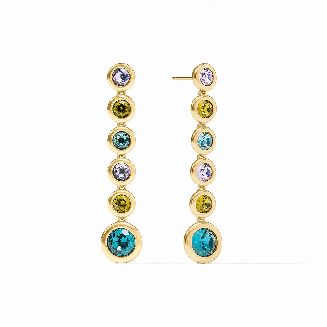 JV Rainbow Tier Earrings: Blue