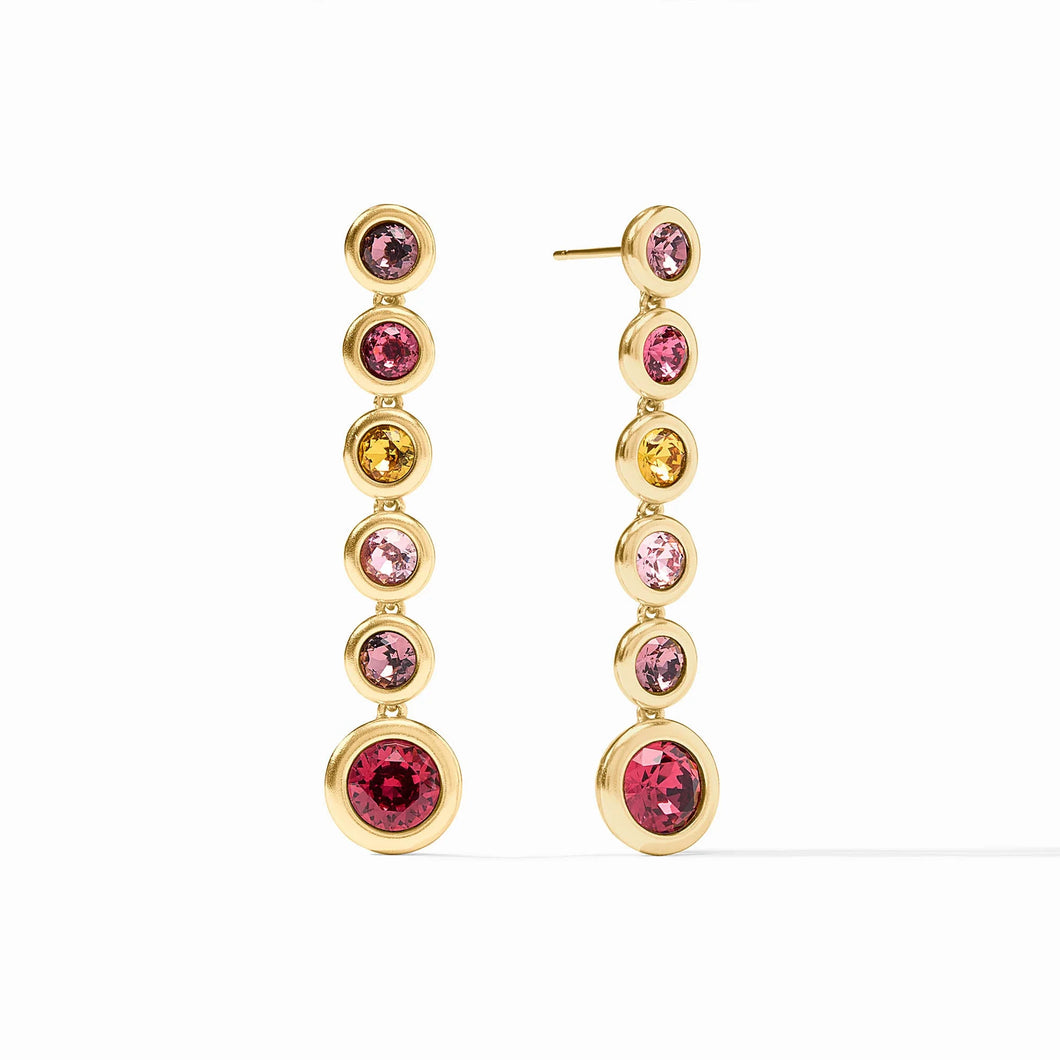 JV Rainbow Tier Earrings: Pink