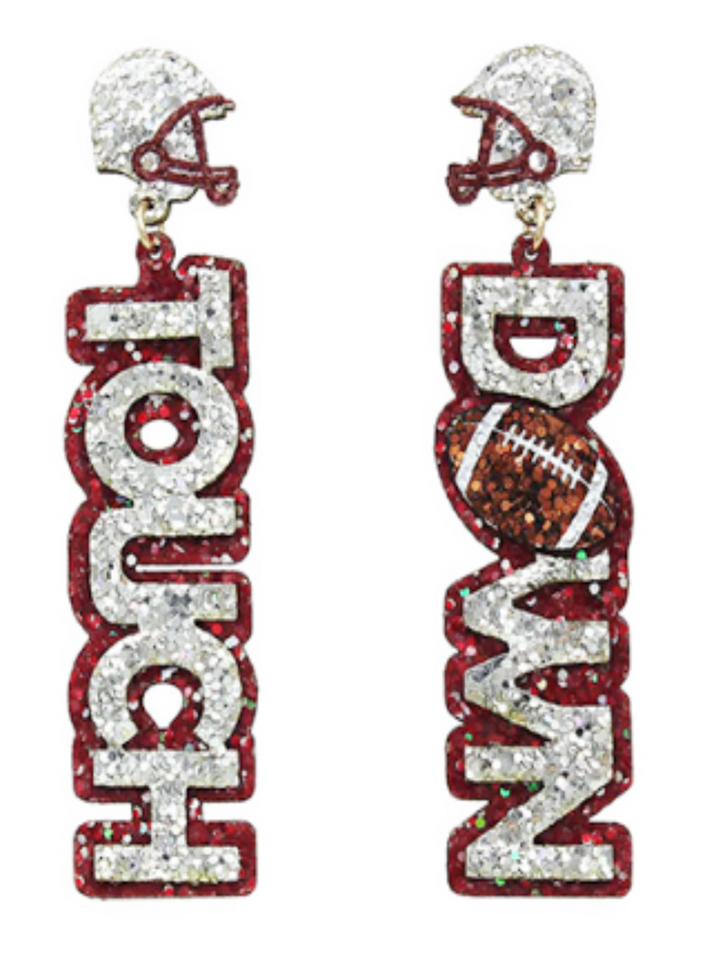 Touch Down Earrings: Brown