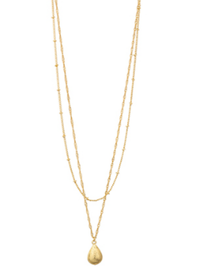 Texture Tear Drop Necklace