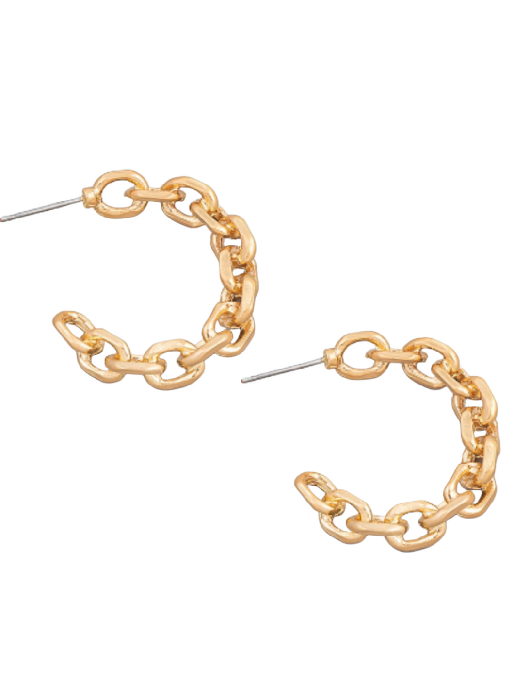 Mini Chain Hoops: Gold