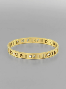 Pave' Roman Numeral Bracelet