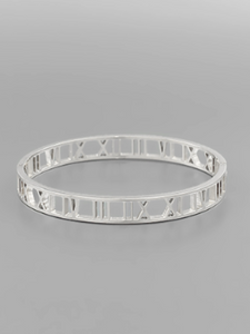 Throughout Time Bangle: Silver