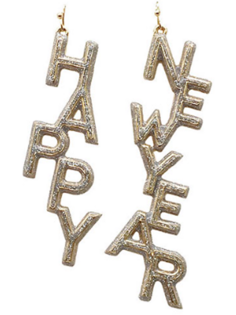 Happy New Year Earrings