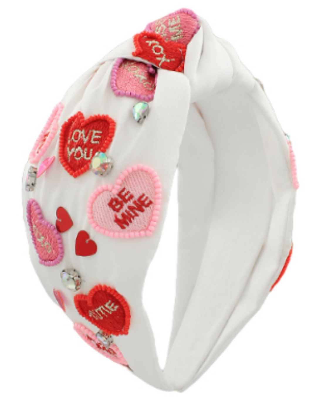 Conversation Heart Headband: White