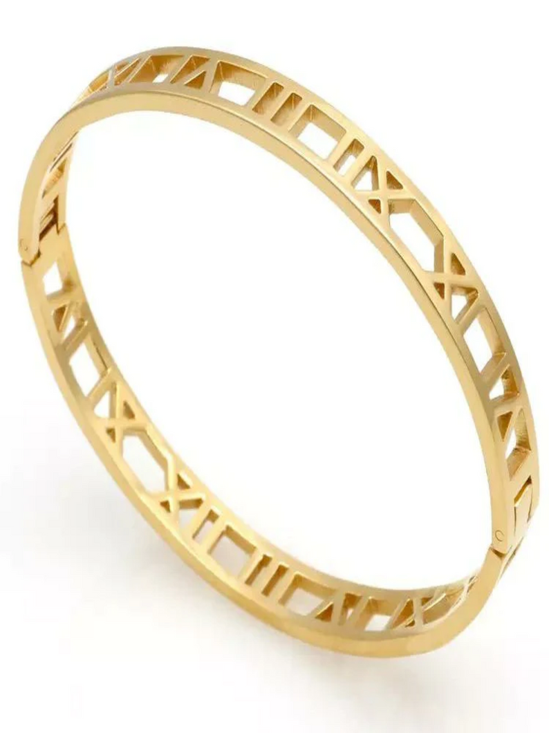 Throughout Time Bangle: Gold