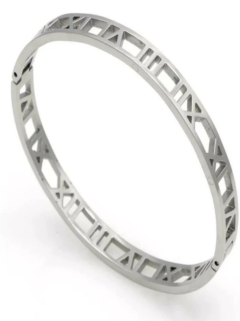Throughout Time Bangle: Silver
