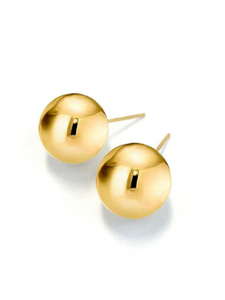 Gold Ball Earrings: XL
