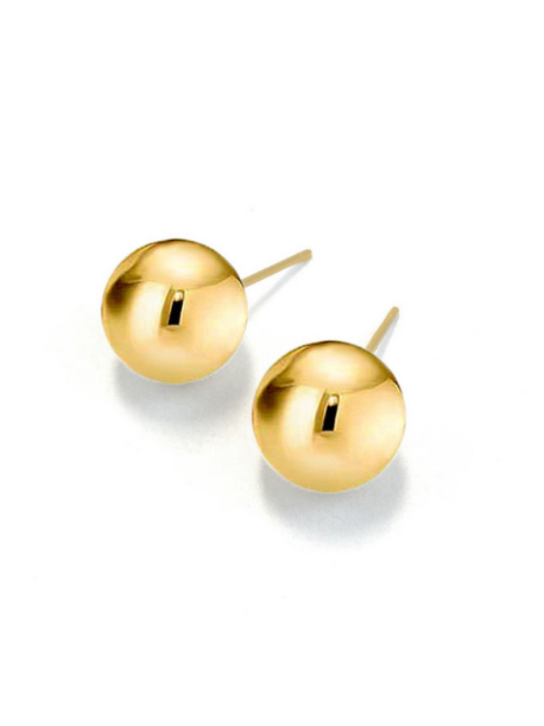 Gold Ball Earrings: Large