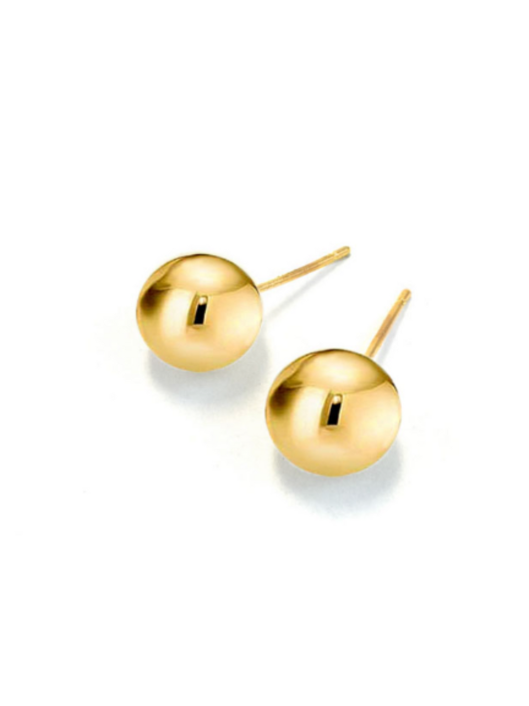 Gold Ball Earrings: Medium