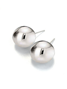 Silver Ball Earrings: XL