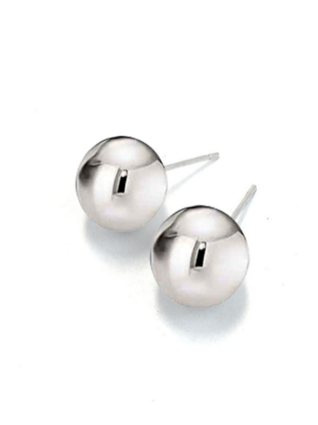 Silver Ball Earrings: Large