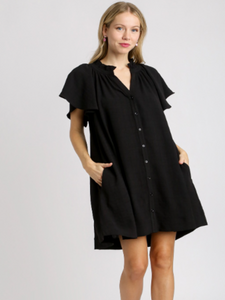 Above & Beyond Dress: Black/Large