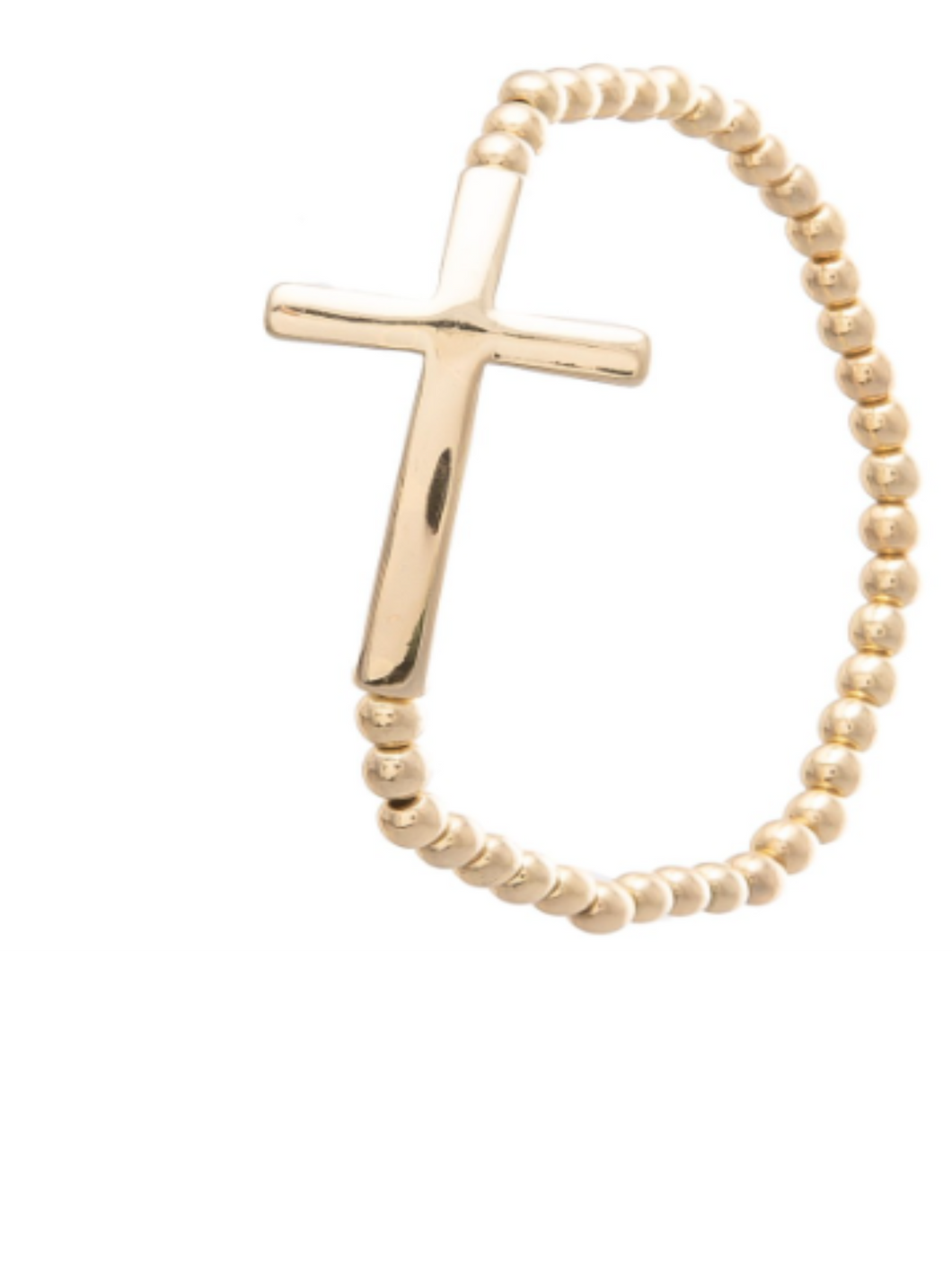 Cross Bead Bracelet: Gold