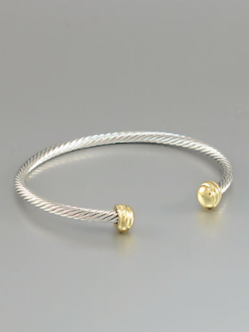 Dainty Dupe Cuff: Silver/Gold
