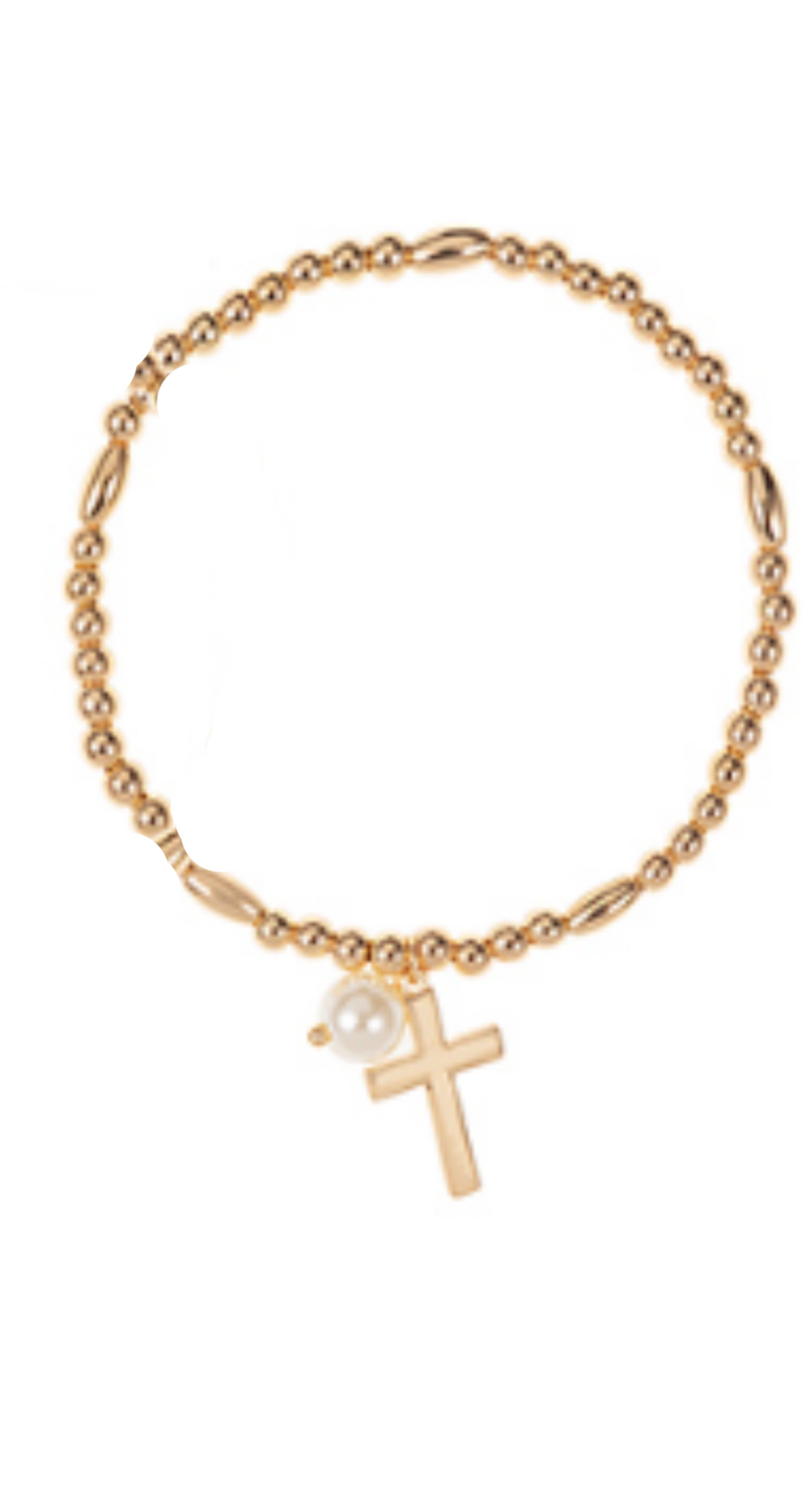 Cross Pearl Bracelet