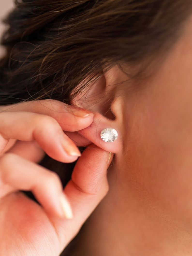 Medium Crystal Studs