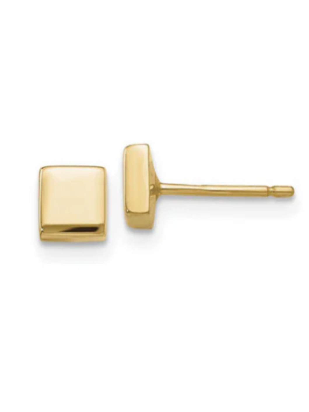 Gold Square Studs