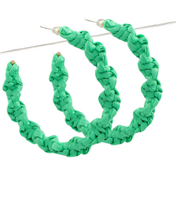 Green Rafia Hoops