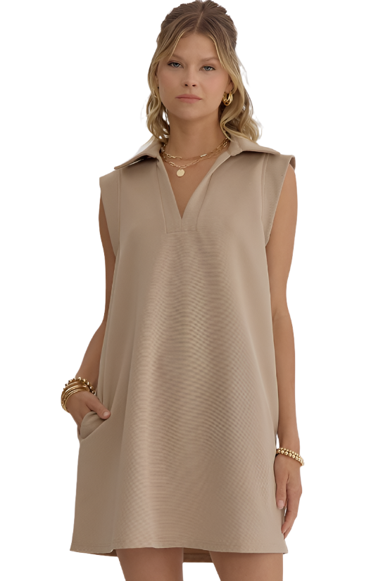 Club Level Dress: Taupe