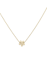 Load image into Gallery viewer, Solid Flower Gold Necklace