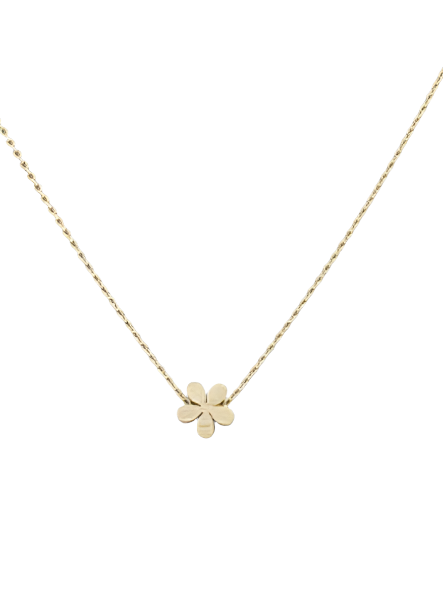 Solid Flower Gold Necklace