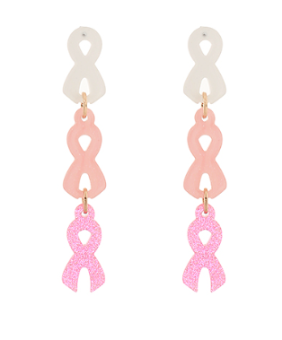 Breast Cancer Stack Earrings