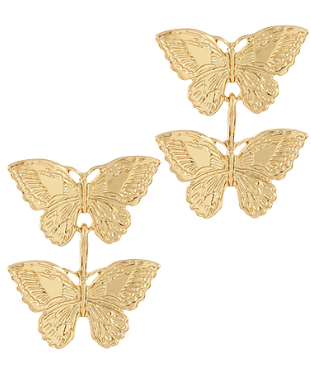 Double Butterfly Earrings