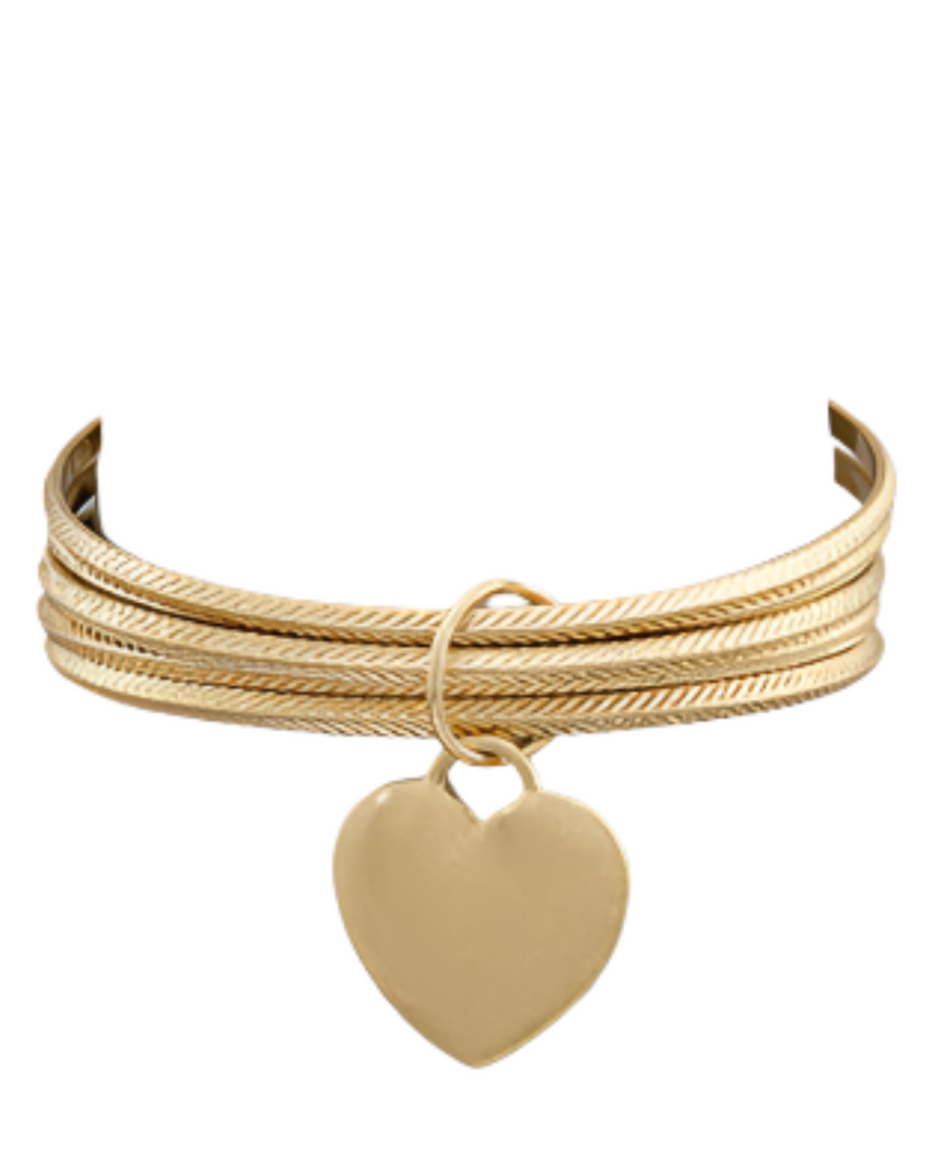 Heart Bangle Set