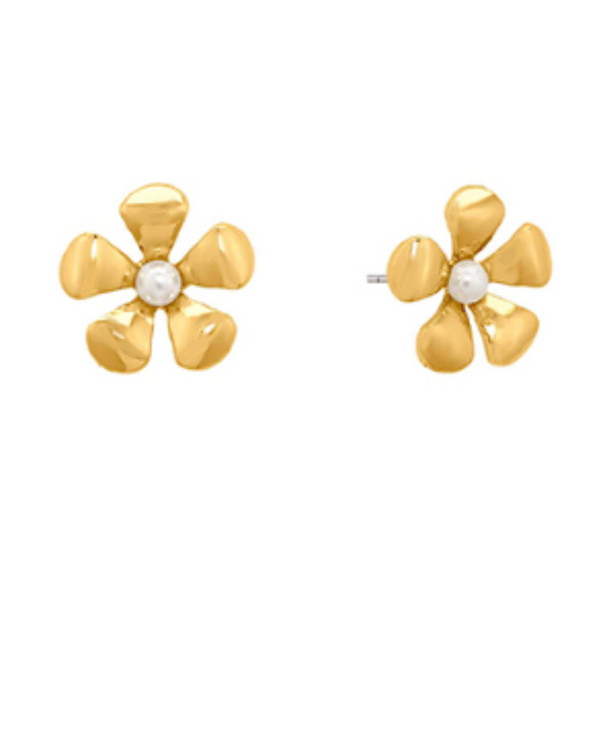 Pearl Flower Studs