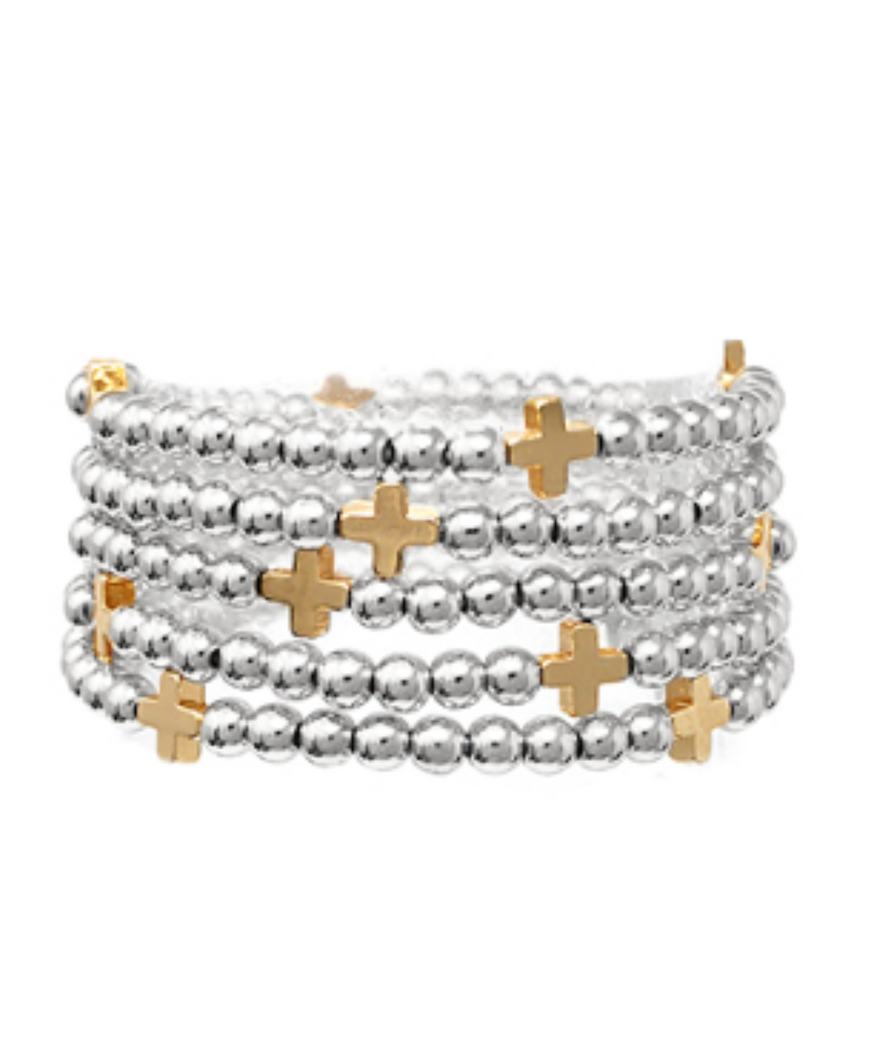 Single S/G Cross Bracelet