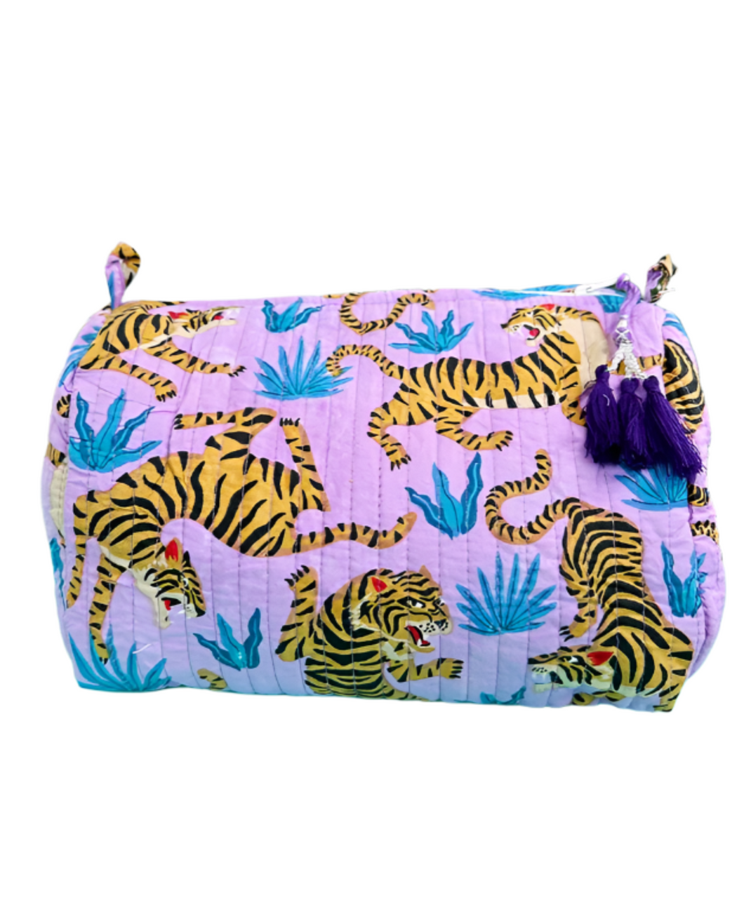 Tiger Cosmetic Bag: Purple