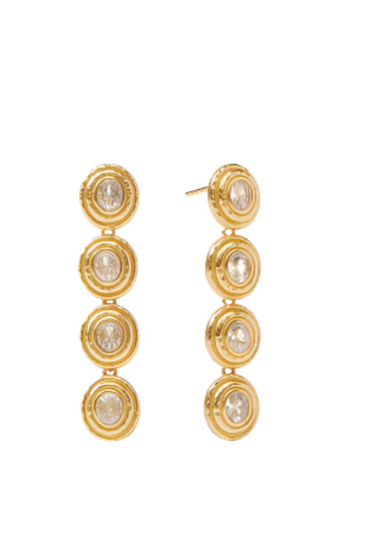 Tudor Tier Earrings: CZ